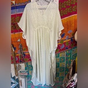 Free people Stevie sheer Kaftan Elegant Cream one size